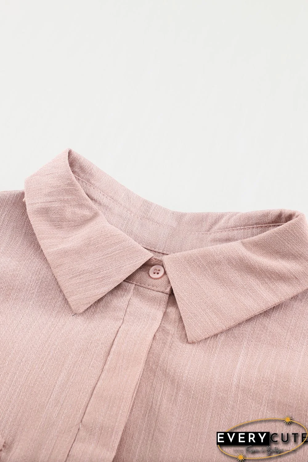 Khaki Buttoned Long Sleeve Shirt with Pocket