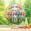Tulips DIY Diamond Painting Hanging Pendants Acrylic Crafts Kit for Home Wall Decor