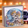 Christmas Acrylic DIY 5D Diamond Art Painting Napkin Holder Rack Set (Cat)