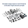 V8 Engine Model Kit for Capra VS4-10 Pro, DIY Simulation Internal Combustion Engine Assembly Model - Build Your Own V8 Engine That Works