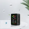 9 In 1 Multifunctional Air Quality Detector Carbon Dioxide Airs Tester Gas Detector LCD Screen Temperature/Humidity Tester Noise/CO2/TVOC/AQI/C6H6/HCHO/CO Detect
