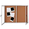 [US Local Warehouse] Enclosed Bulletin Board with Locking Door Outdoor Bulletin Board Aluminum Frame Wall Display Case Weatherproof for  Office Commercial Hospital Etc