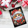 50 Pages DIY Xmas Cat A5 Special Shaped Diamond Painting Notebook