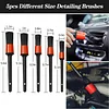 Mdvora Car Detailing Brush Set, 9pcs Car Detailing Kit for Cleaning Car Air Vents, Engine Bays, Dashboard, Wheels, Leather (9pcs)
