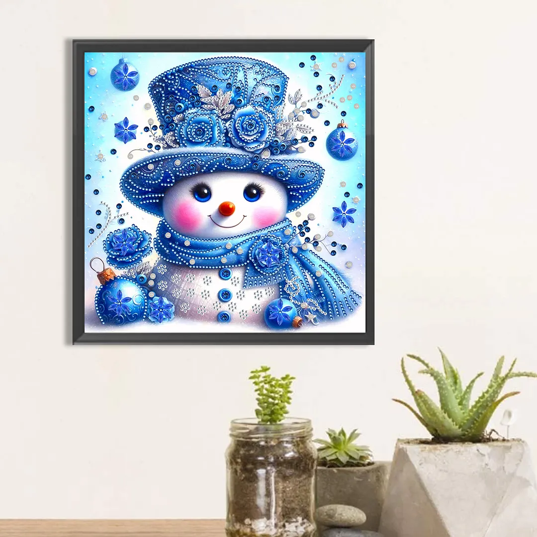 Snowman - Diamond Painting - Partial Special Shaped Drill (Canvas|30*30cm)