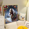 Diamond Painting-5D Full Round Drill Xmas Horse(40*40 CM)