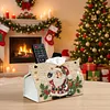 Santa Claus DIY Pearl Diamond Painting PU Cover Tissue Holder Kit Pearl Art Painting Decoration for Home & Gifts