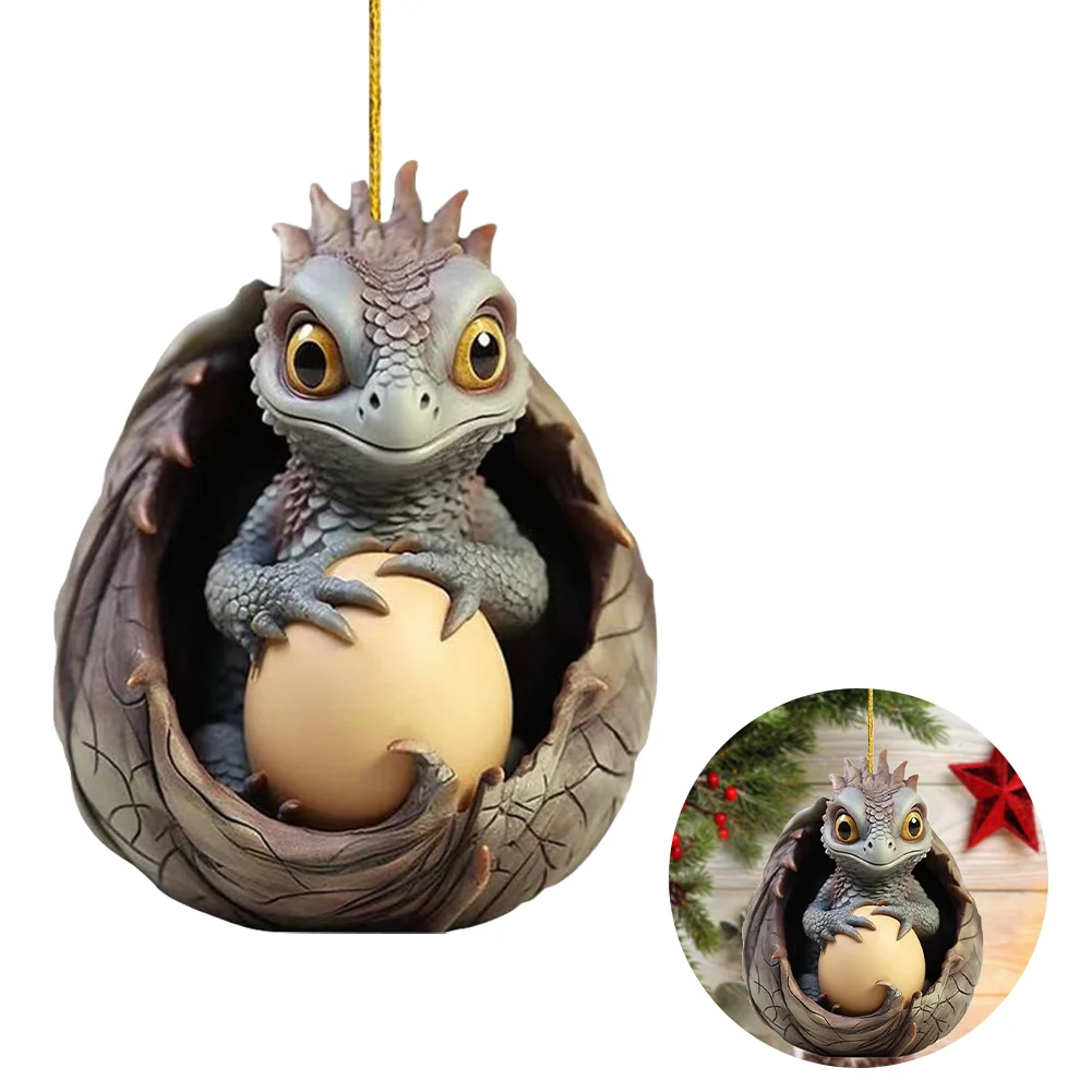 Christmas Dragon Egg Decoration Novelty Cute Acrylic Party Favors (B)