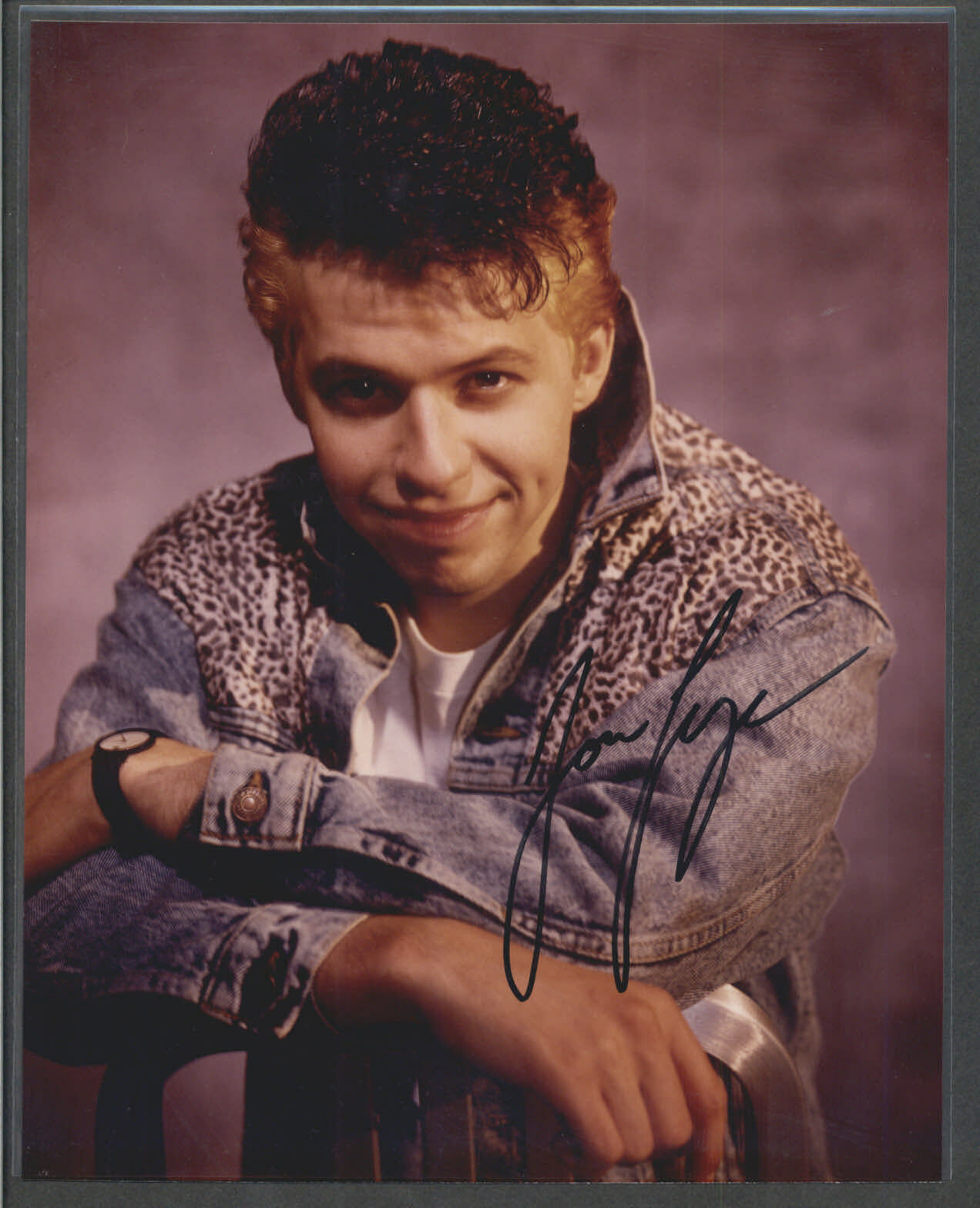 Jon Cryer - Early Signed Autograph Color 8x10 Photo Poster painting - Hiding out - Two and a Hal