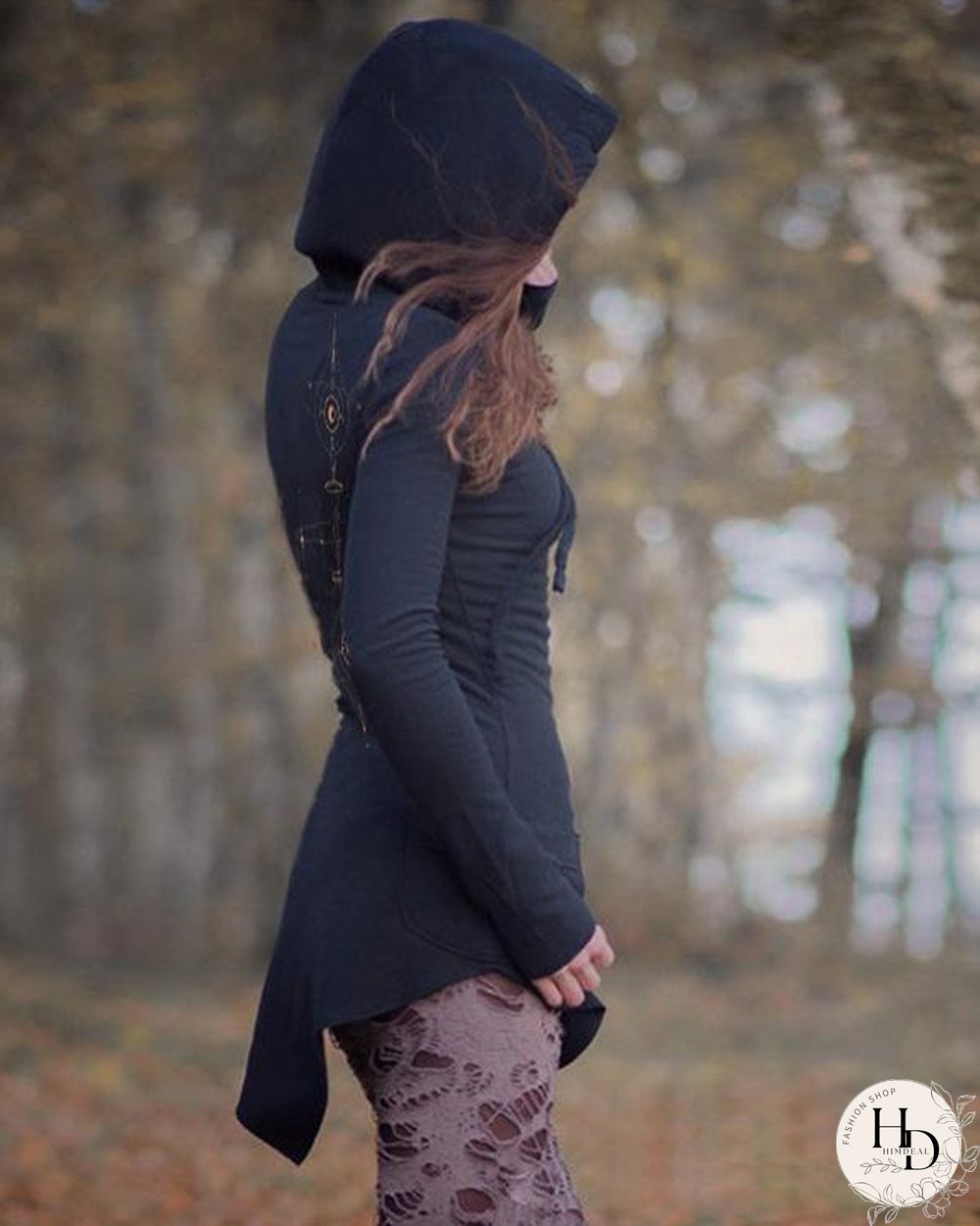 Women's Vintage Tribal Print Long Sleeve Hoodie