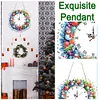 2D Flat DIY Christmas Snowman Acrylic Diamond Painting Clock Pendant Home Decor