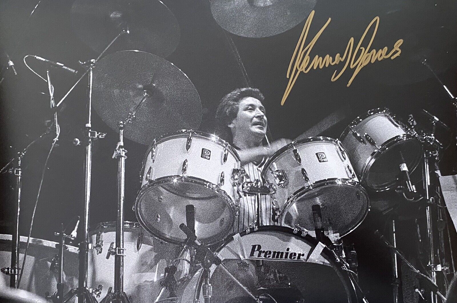 Kenney Jones Genuine Hand Signed 12x8 Photo Poster painting, The Who, Faces, Small Faces, 1