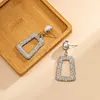 Simple Square Pearl Earrings