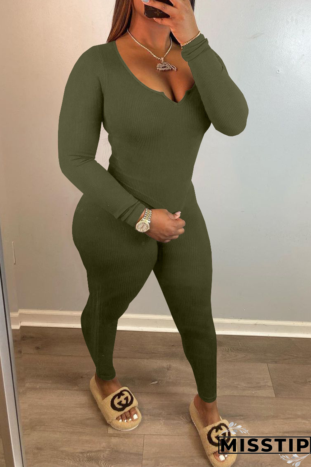 Burgundy Casual Solid Patchwork V Neck Long Sleeve Two Pieces