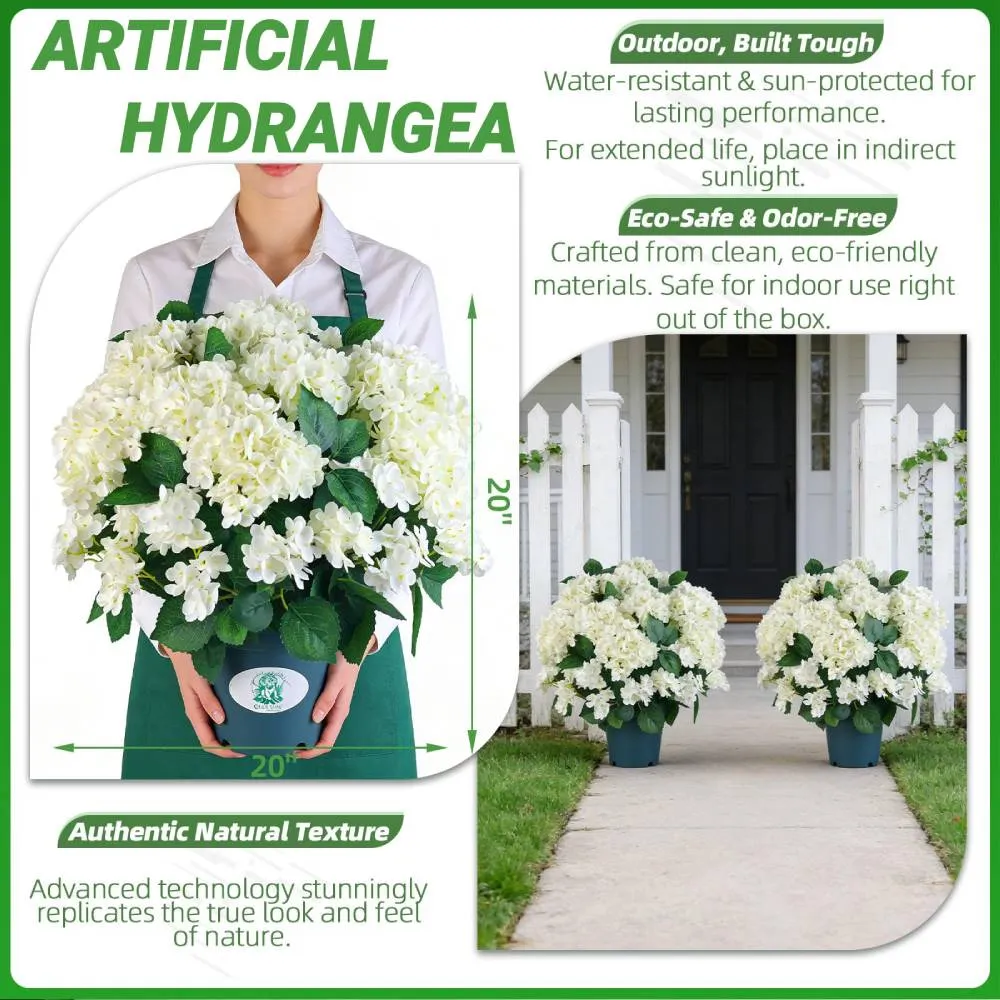 🔥Hot Sale 70% OFF🔥Artificial Outdoor Hydrangea Flowers - UV resistant. Waterproof. Windproof
