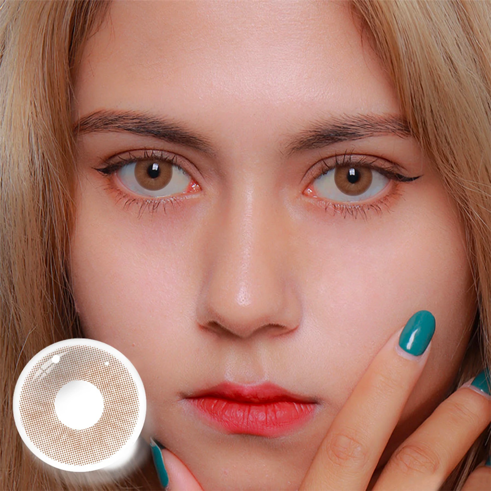 Tea Contact Lenses Natural Wearing In Halloween Day 14.2mm