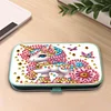 Pink White Horse Diamond Painting Nail Art Bag Set Includes 7 Professional Tools