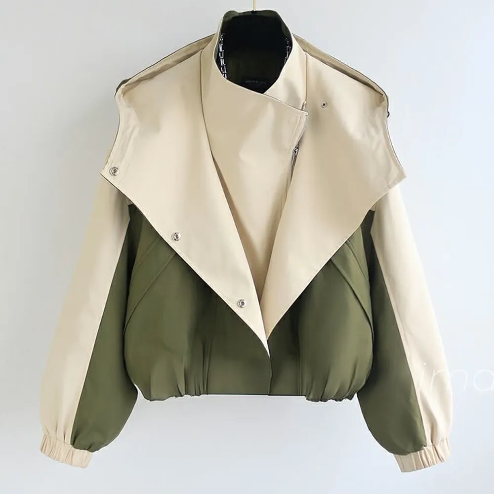 Women's Two-Tone Windbreaker Jacket &ndash; Lightweight Colour-Block Layer &ndash; view 2