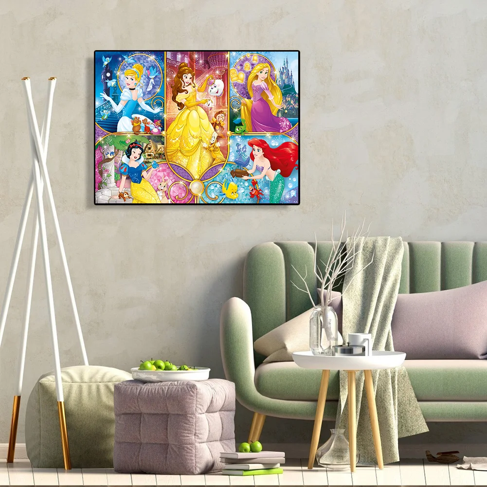 Diamond Painting - Full Round Drill - Disney Princess(40*30cm)