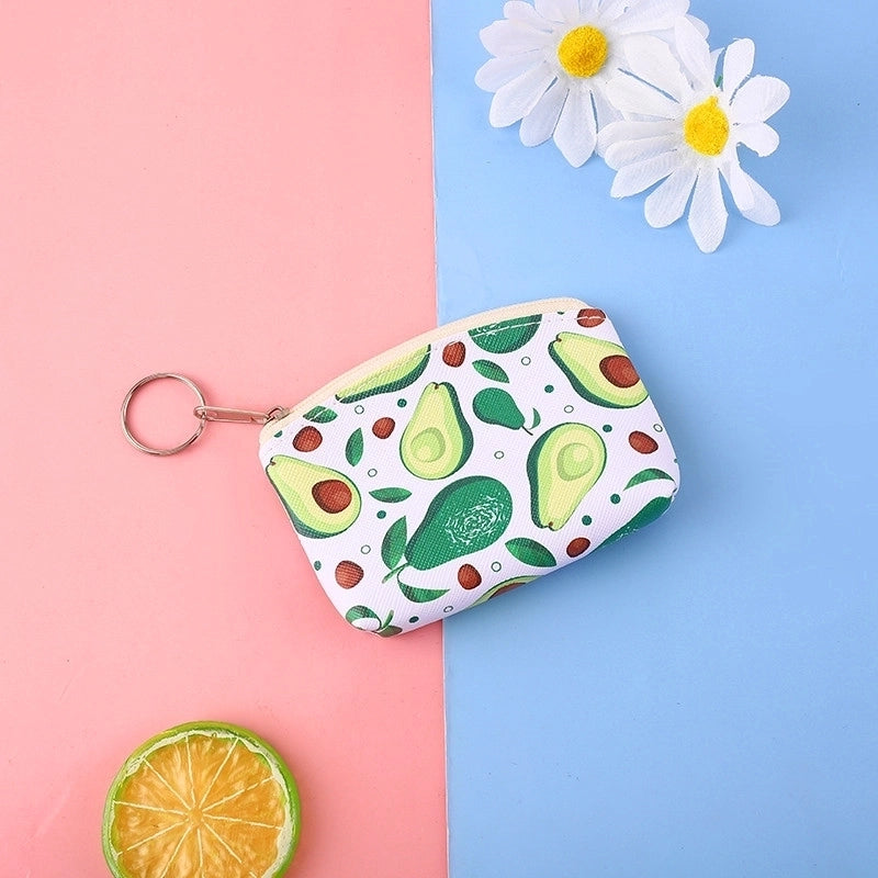 Women’s Cartoon Fruit Pu Leather Zipper Kids Wallets