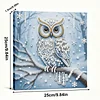 DIY Pearl Painting Owl for Home Wall Decor with Frame(25x25cm)