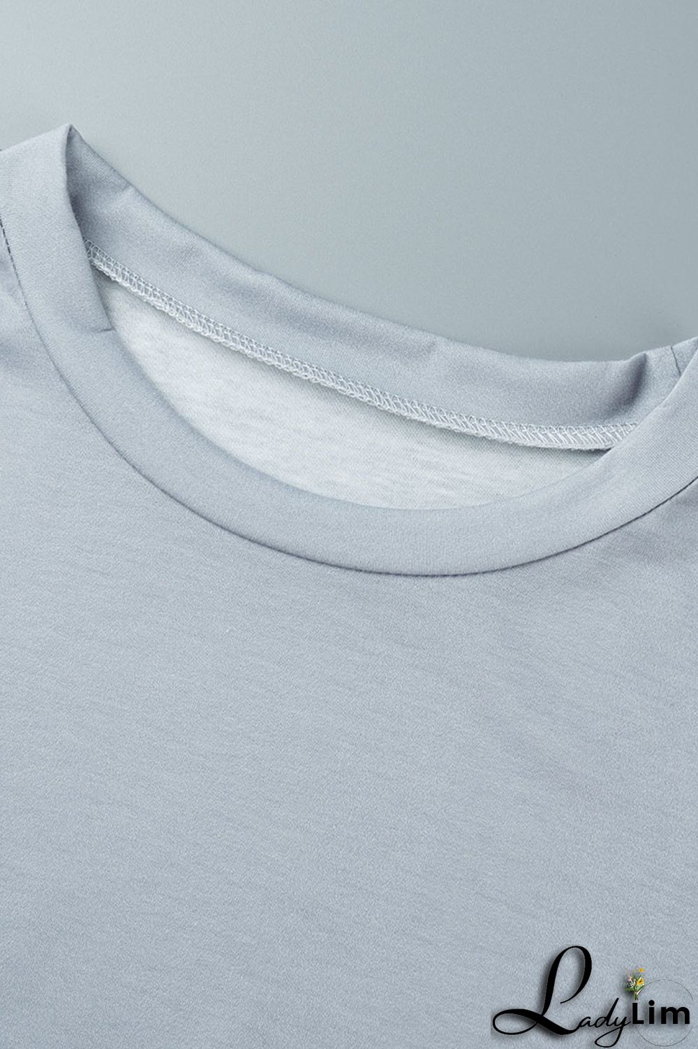 Grey Fashion Casual Street Sportswear Gradual Change Solid O Neck Plus Size Two Pieces