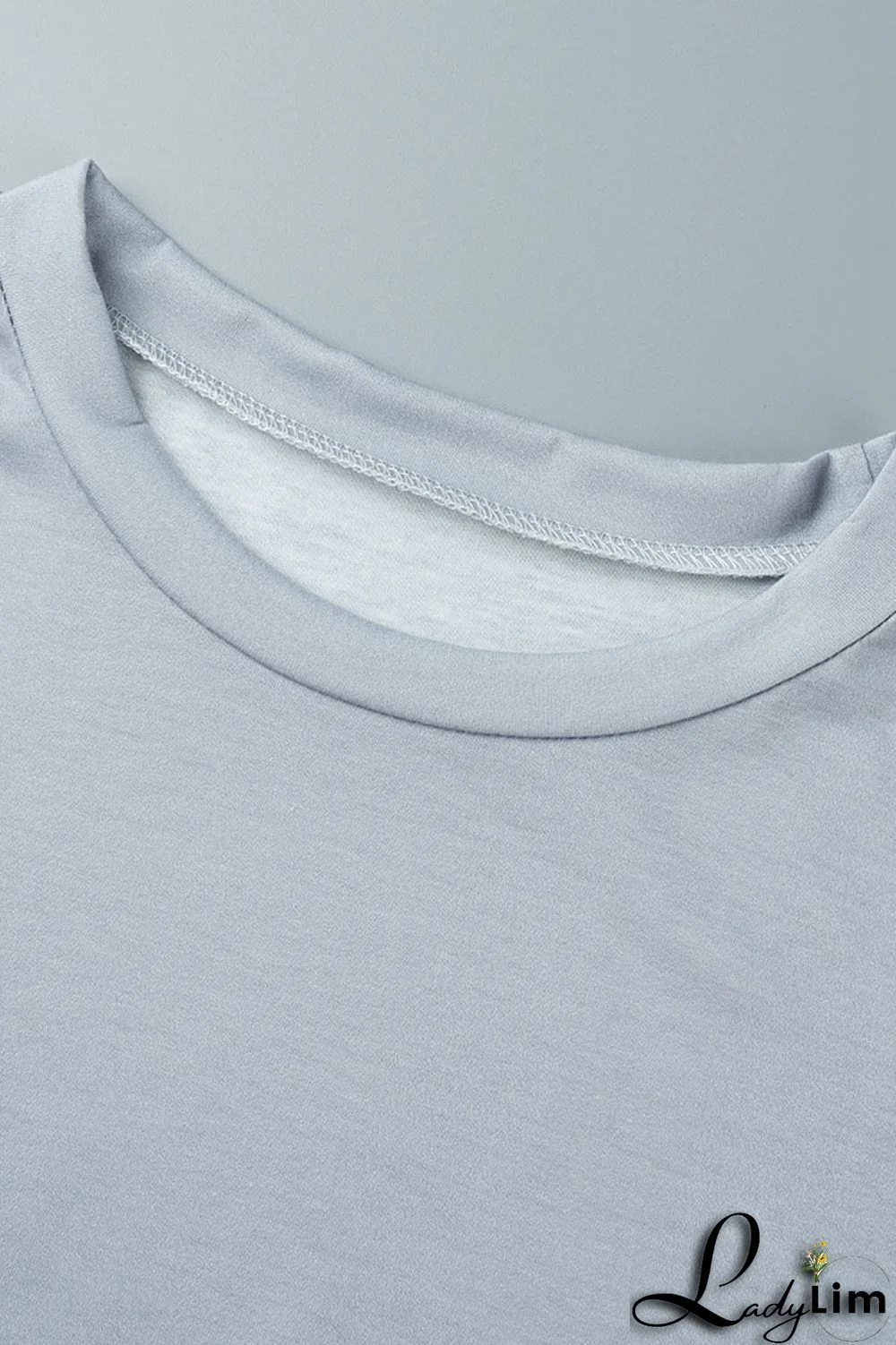 Grey Fashion Casual Street Sportswear Gradual Change Solid O Neck Plus Size Two Pieces