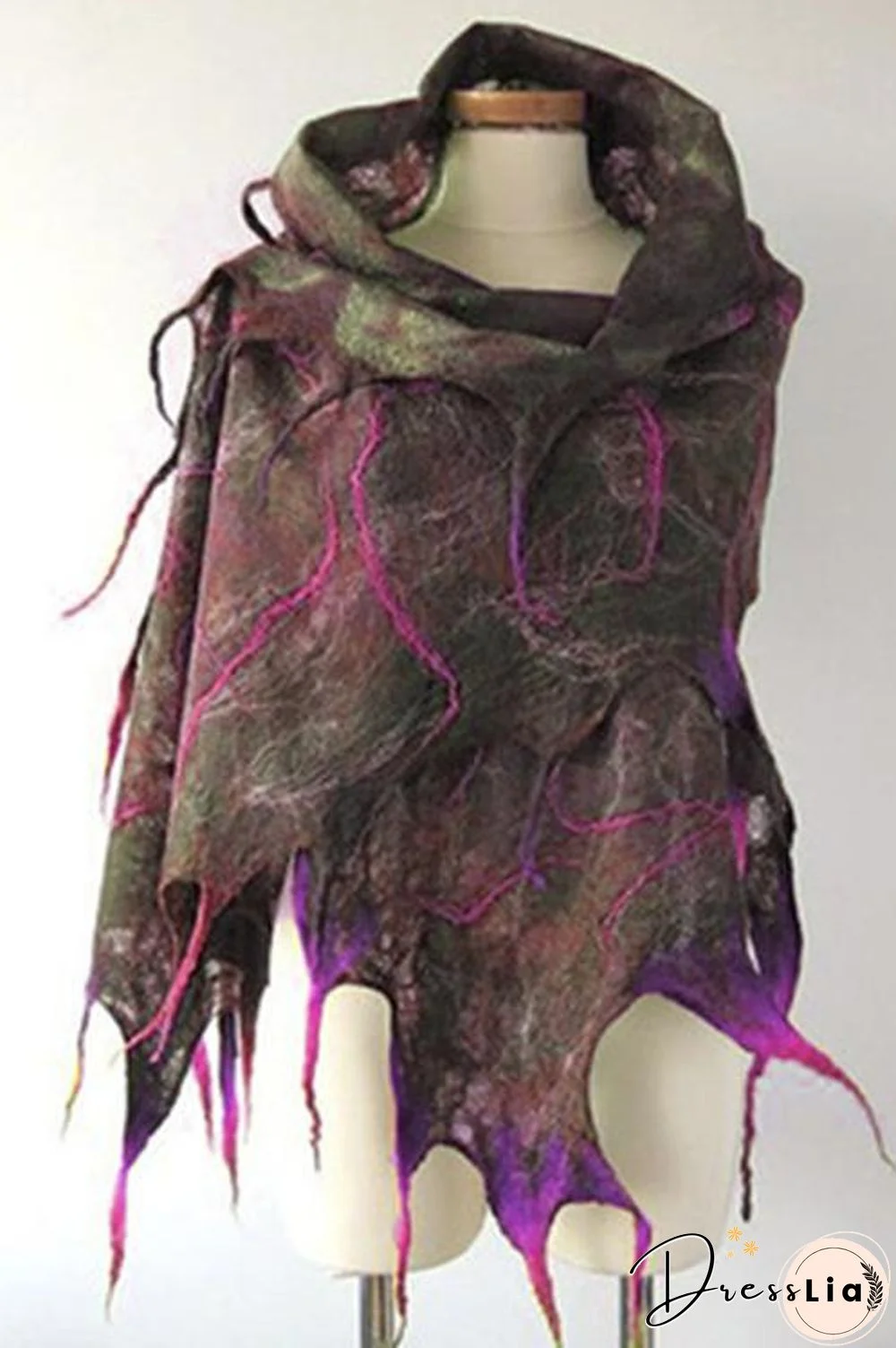 Halloween Thunderstorm Rays Print Tassel Scarf