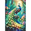 Diamond Painting-DIY Full Round Drill Peacock and Flowers（40*60CM)