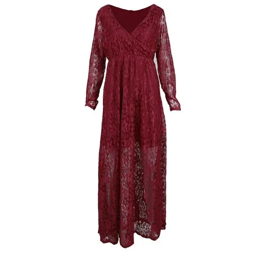 Women Dress Maternity Photography Props Lace Pregnancy Clothes Elegant Maternity Dresses For Pregnant Photo Shoot Cloth Plus