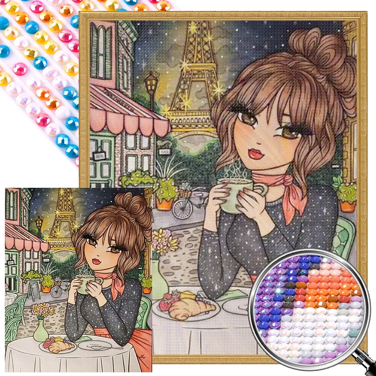 Girl - Full Round AB Drill - Diamond Painting(45*55cm)
