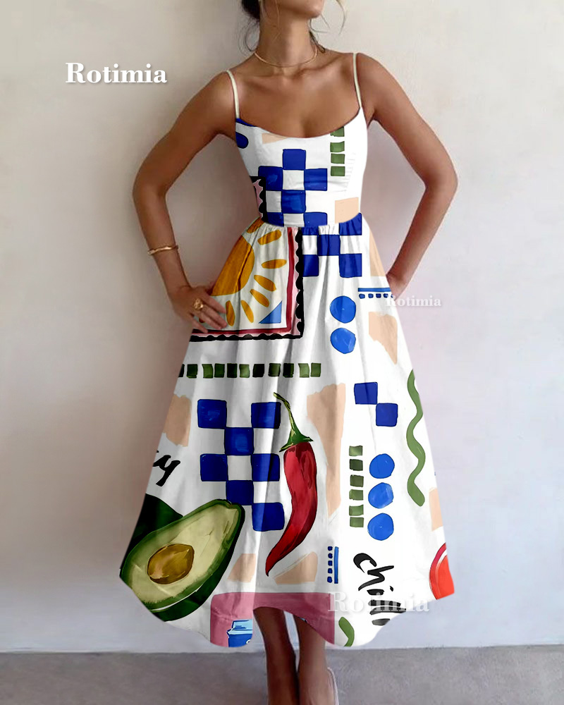 Geometric print casual two-piece set