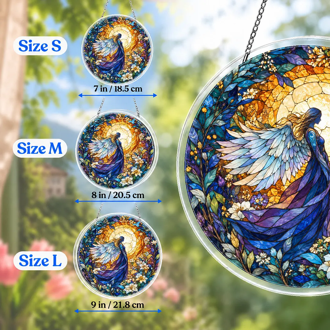 Golden Angel Garden Stained Glass Suncatcher Puzzle