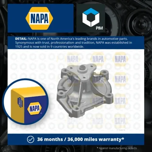 Water Pump fits MINI COOPER R56 1.6 06 to 13 Coolant NAPA 11537563721 Quality Parts