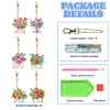 6Pcs DIY Diamond Painting Flower Keychain