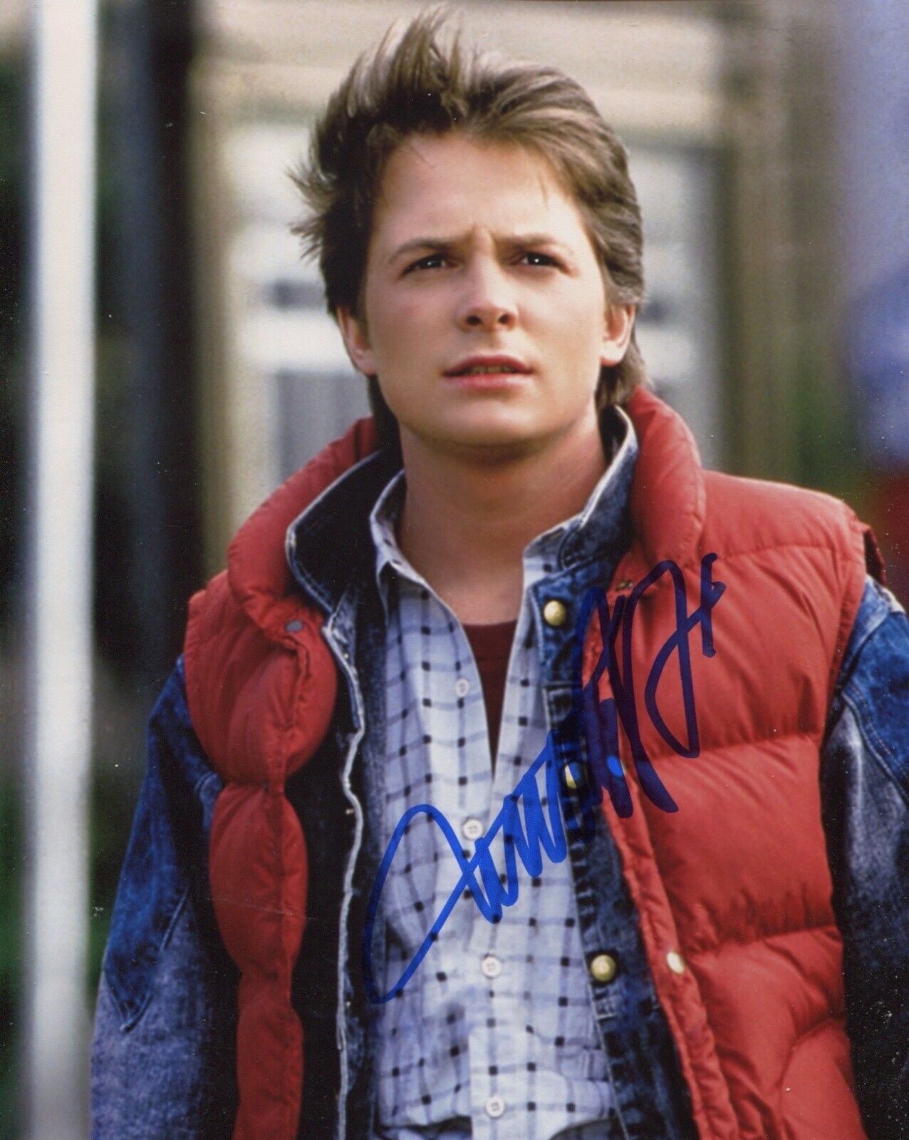 Back to the Future actor MICHAEL J FOX signed 8x10 Photo Poster painting