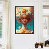 Diamond Painting -DIY Round Partial AB Drill Ice Cream Girl(45x65cm)