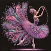 Diamond Painting-DIY Crystal Rhinestone Purple Crystal Ballerina