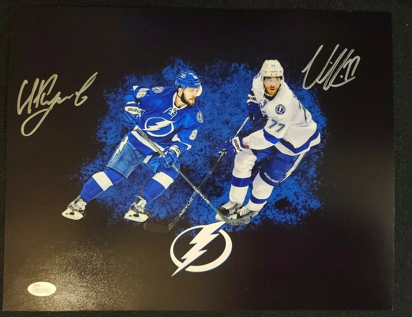 VICTOR HEDMAN NIKITA KUCHEROV Signed Autographed 11x14 TB Lightning JSA/COA