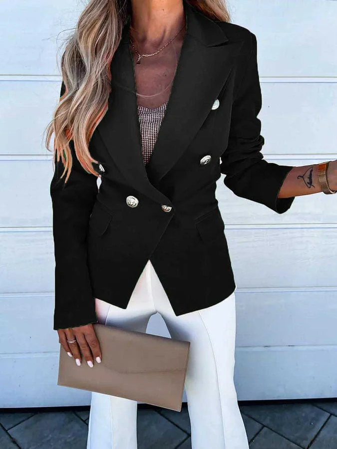 Casual Solid Color Blazer