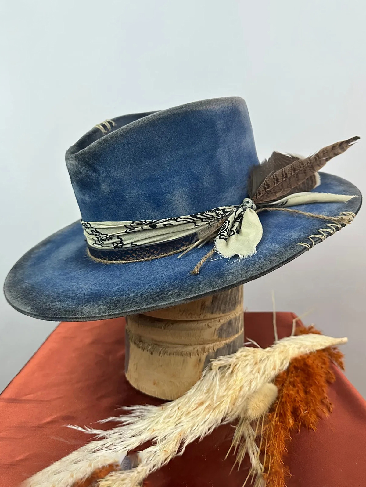 Western Make Old Woven Pure Wool Felt Hat