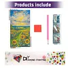 Kit de peinture en diamant rounde 5d de tournesols pour adultes 40x70cm