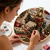 Sew Holiday 11CT 3 Strands DIY Stamped Cross Stitch Kit for Adults 45x45cm