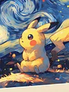 Starry Sky Pikachu Decorative Painting - Pokemon - Xingkong Studio