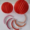 Pink Red 20cm Festive Wedding CNY Hanging Decor Lanterns