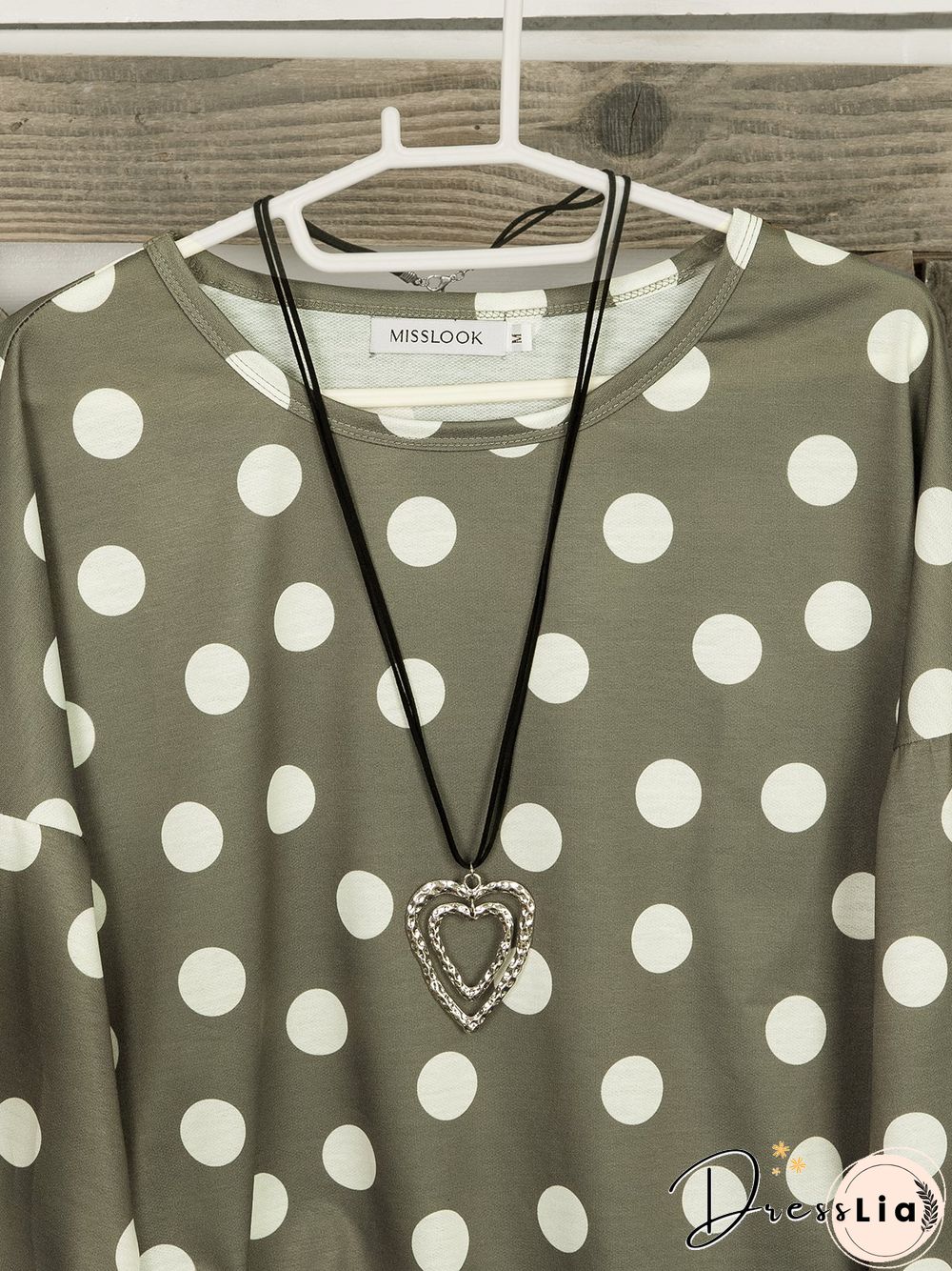 Crew Neck Casual Polka Dots T-shirt