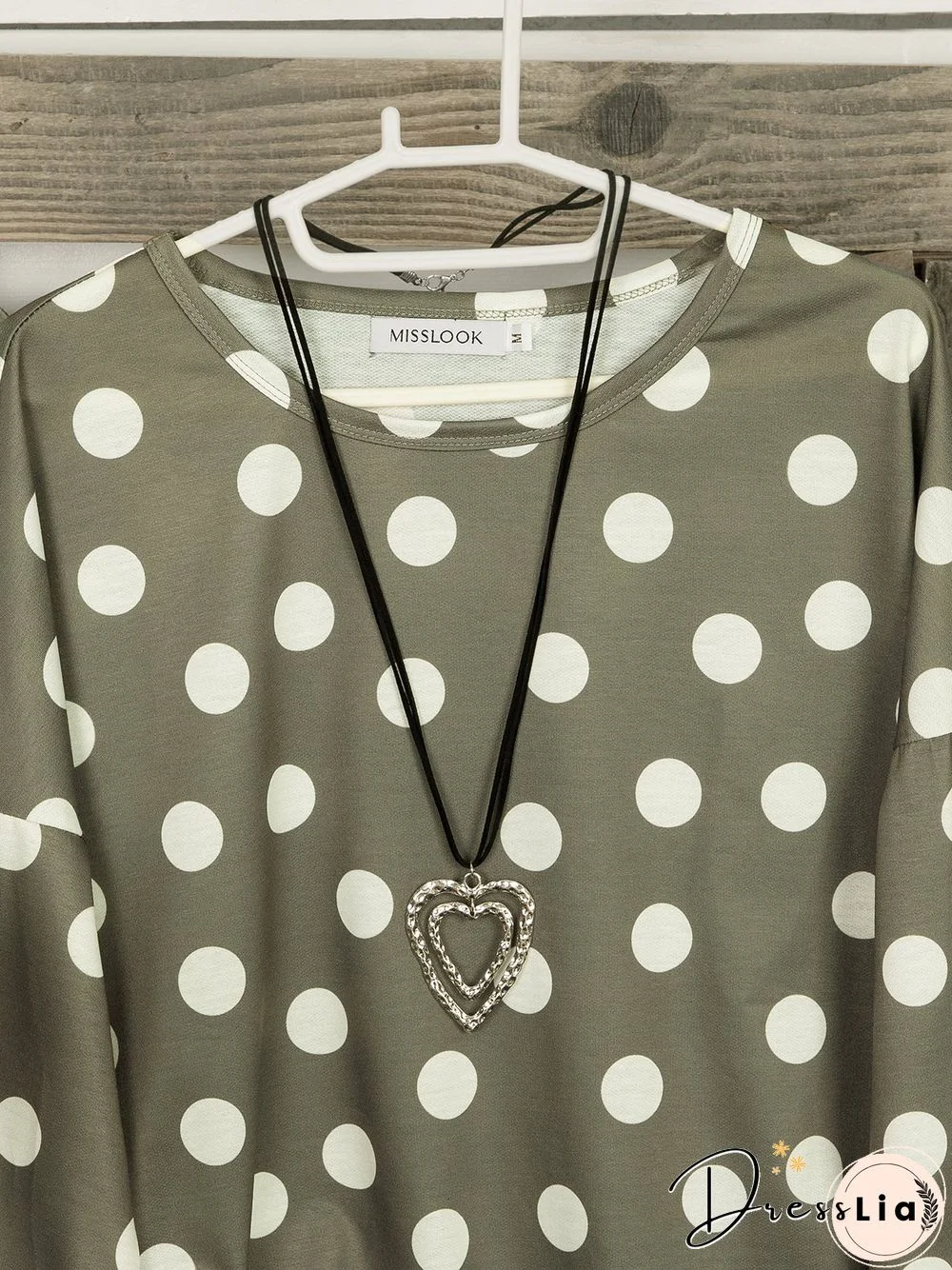 Crew Neck Casual Polka Dots T-shirt