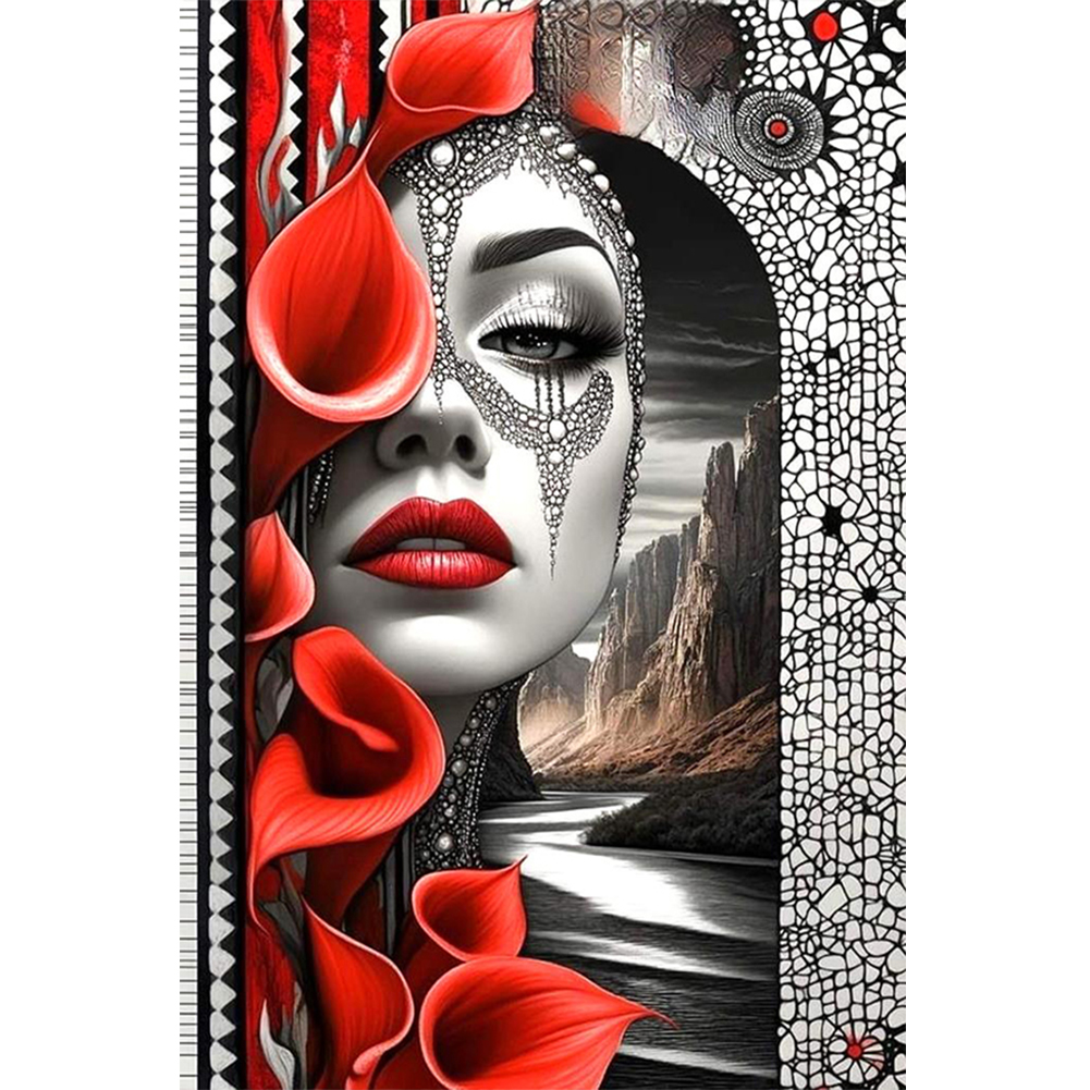 Ghost Woman 40*60cm(canvas) full round drill diamond painting