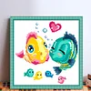 Bead Embroidery - Partial Printed 9CT Fish(27x27 CM)