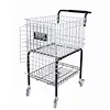 [US Local Warehouse] Foldable Tennis Cart Holds 350 Balls Sports Ball Hopper for Teaching & Court Use